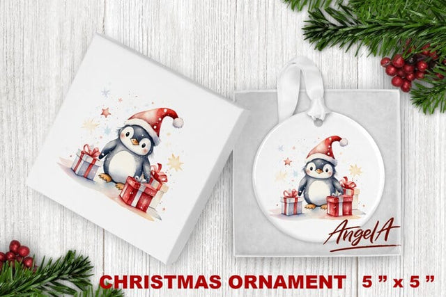 Christmas penguin ornament sublimation / baby penguin png Sublimation Angelina Semenova 