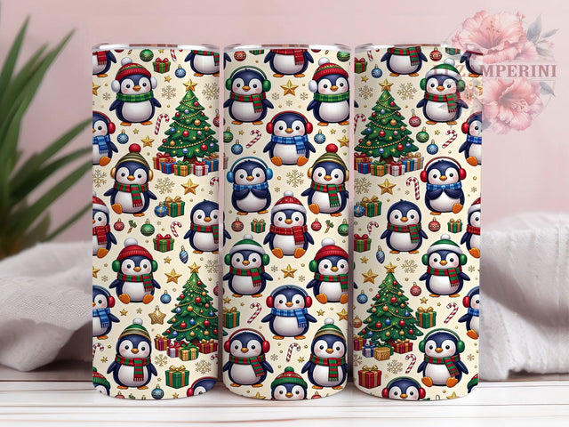 Christmas Penguin Pattern 20oz Tumbler, Christmas Penguin, Penguin Pattern, Christmas Pattern, Penguin Tumbler, Christmas Tumbler, Penguin Wrap PNG, 20oz Tumbler Wrap Sublimation Li Zamperini 