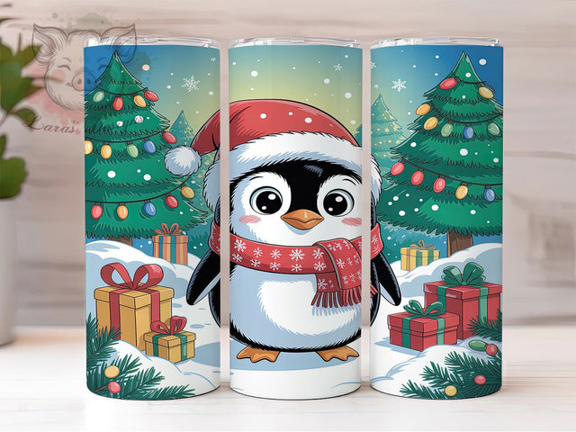 Christmas Penguin Winter Tumbler, Holiday Penguin Wrap, Winter Penguin Sublimation, 20oz Penguin Tumbler, Festive Penguin Art, Seasonal Penguin Mug, Whimsical Holiday Cup Sublimation Lara' s Designs 