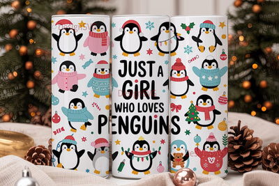 Christmas Penguins 20oz Tumbler Wrap Sublimation DesignSVG 