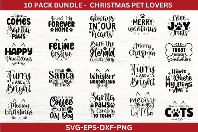 Christmas Pet Lovers Svg Bundle SVG Designangry 