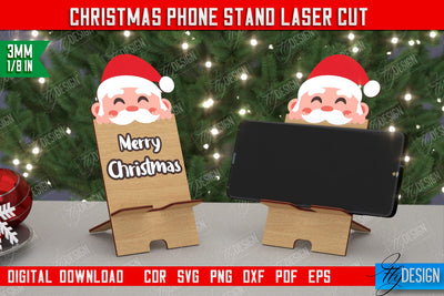Christmas Phone Stand | Smartphone Table Stand | Phone Holder | Gift Idea | CNC File SVG Fly Design 
