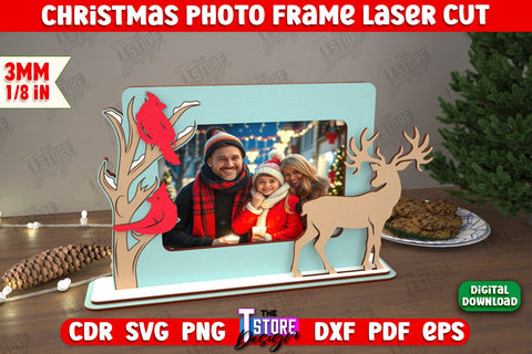 Christmas Photo Frame Bundle | Holiday Decorations | Home Decor | Gift Idea | CNC Files SVG The T Store Design 