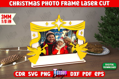 Christmas Photo Frame Bundle | Holiday Decorations | Home Decor | Gift Idea | CNC Files SVG The T Store Design 