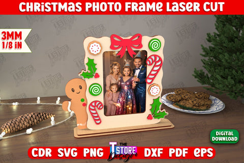 Christmas Photo Frame Bundle | Holiday Decorations | Home Decor | Gift Idea | CNC Files SVG The T Store Design 
