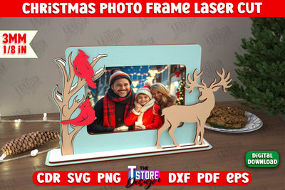 Christmas Photo Frame | Holiday Decorations | Home Decor | Gift Idea | CNC File SVG The T Store Design 