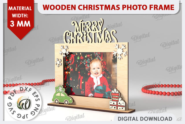 Christmas Photo Frame Laser Cut. Christmas Decoration SVG SVG Evgenyia Guschina 