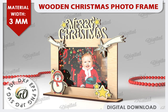 Christmas Photo Frame Laser Cut. Christmas Decoration SVG SVG Evgenyia Guschina 