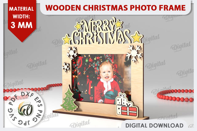 Christmas Photo Frame Laser Cut. Christmas Decoration SVG SVG Evgenyia Guschina 