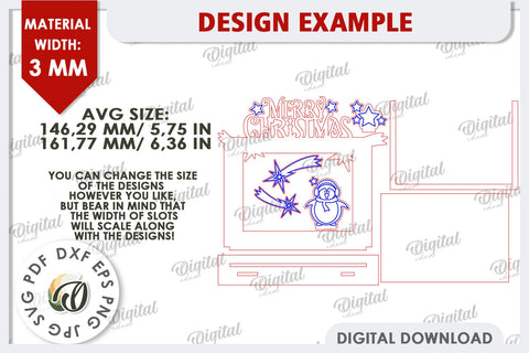 Christmas Photo Frame Laser Cut. Christmas Decoration SVG SVG Evgenyia Guschina 