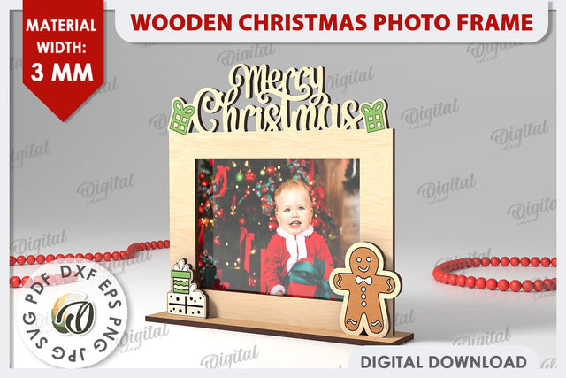 Christmas Photo Frame Laser Cut. Christmas Decoration SVG SVG Evgenyia Guschina 