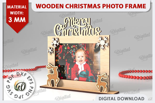 Christmas Photo Frame Laser Cut. Christmas Decoration SVG SVG Evgenyia Guschina 