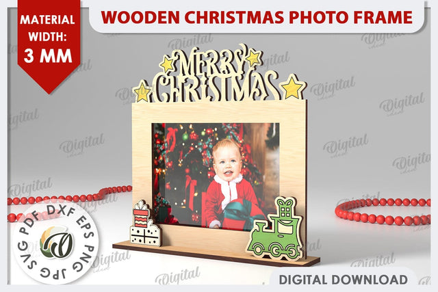 Christmas Photo Frame Laser Cut. Christmas Decoration SVG SVG Evgenyia Guschina 