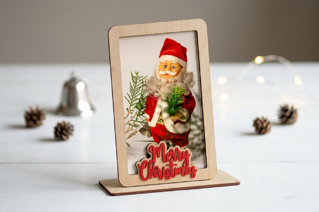 Christmas Photo Frame Lasercut, Christmas Decor SVG zafrans studio 