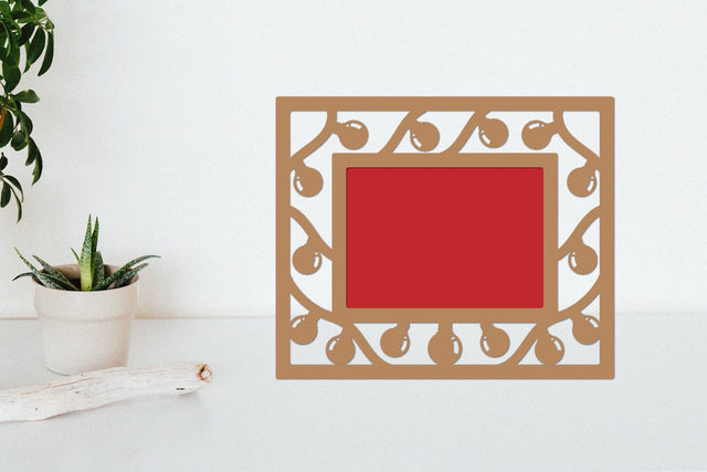 Christmas Photo Frame Lasercut, Christmas Decor SVG zafrans studio 