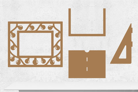 Christmas Photo Frame Lasercut, Christmas Decor SVG zafrans studio 