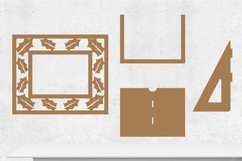 Christmas Photo Frame Lasercut SVG zafrans studio 