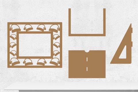 Christmas Photo Frame Lasercut SVG zafrans studio 