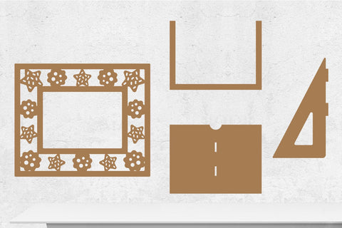 Christmas Photo Frame Lasercut SVG zafrans studio 
