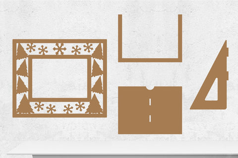 Christmas Photo Frame Lasercut SVG zafrans studio 