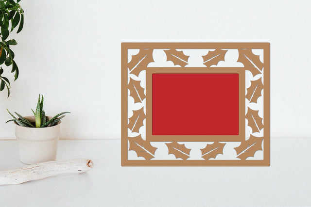 Christmas Photo Frame Lasercut SVG zafrans studio 
