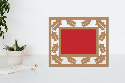 Christmas Photo Frame Lasercut SVG zafrans studio 