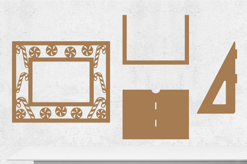 Christmas Photo Frame Lasercut SVG zafrans studio 