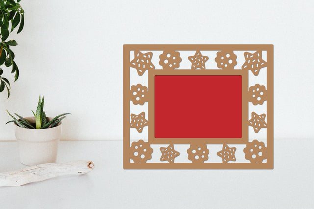 Christmas Photo Frame Lasercut SVG zafrans studio 