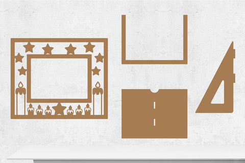 Christmas Photo Frame Lasercut SVG zafrans studio 