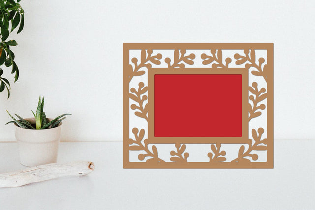 Christmas Photo Frame Lasercut SVG zafrans studio 