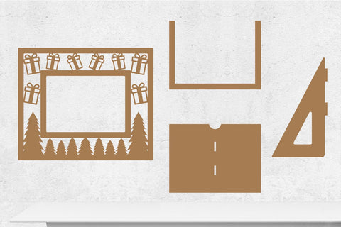 Christmas Photo Frame Lasercut SVG zafrans studio 