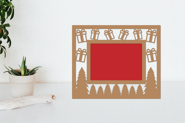 Christmas Photo Frame Lasercut SVG zafrans studio 