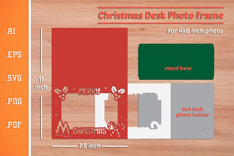 Christmas Photo Frame - Paper Cut SVG 1 SVG Slim Studio 