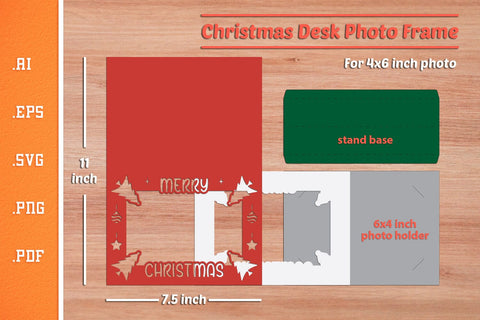 Christmas Photo Frame - Paper Cut SVG 10 SVG Slim Studio 