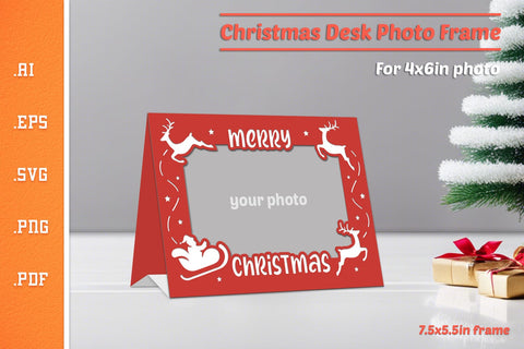 Christmas Photo Frame - Paper Cut SVG 4 SVG Slim Studio 