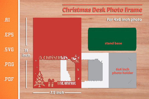 Christmas Photo Frame - Paper Cut SVG 5 SVG Slim Studio 
