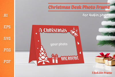 Christmas Photo Frame - Paper Cut SVG 5 SVG Slim Studio 