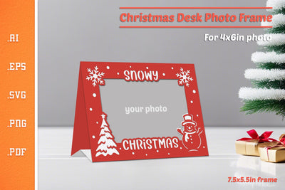 Christmas Photo Frame - Paper Cut SVG 7 SVG Slim Studio 