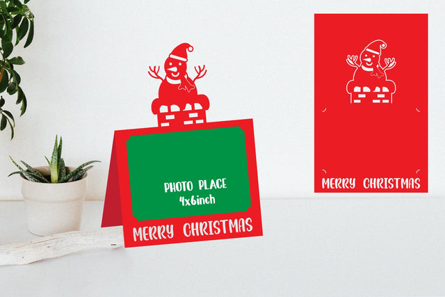 Christmas Photo Frame Papercut, Christmas Decor SVG zafrans studio 