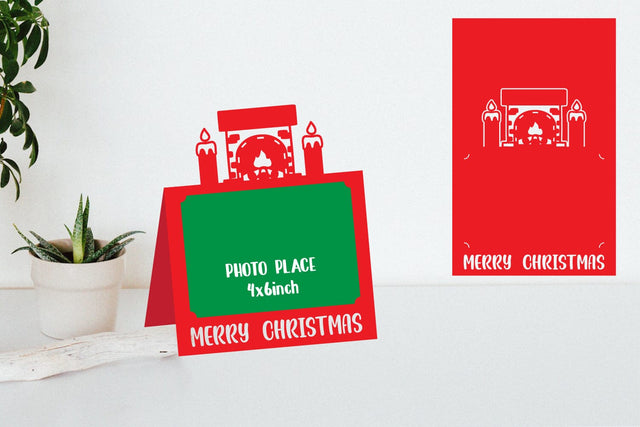 Christmas Photo Frame Papercut, Christmas Decor SVG zafrans studio 