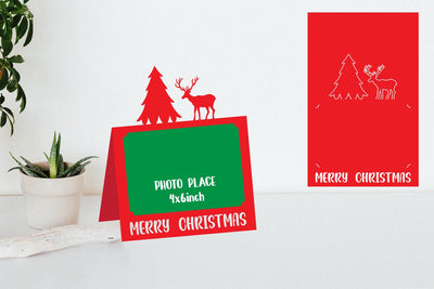 Christmas Photo Frame Papercut, Christmas Decor SVG zafrans studio 