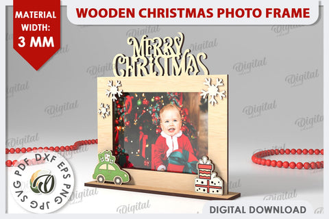 Christmas Photo Frames LaserCut Bundle. Christmas Frames SVG SVG Evgenyia Guschina 