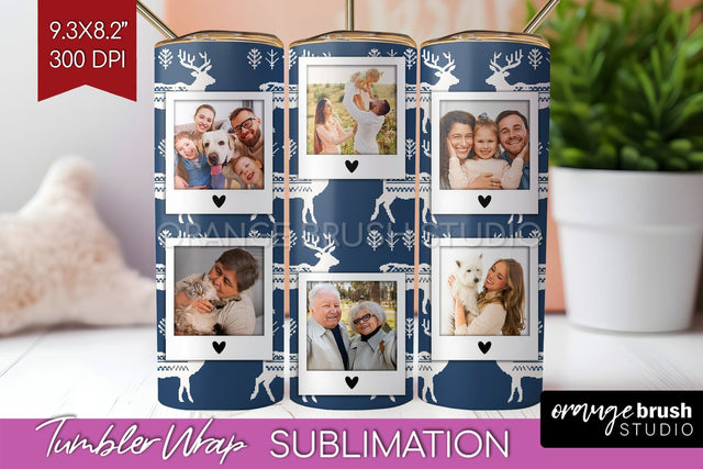 Christmas Photo Tumbler PNG - Nordic Picture Tumbler Wrap Sublimation OrangeBrushStudio 