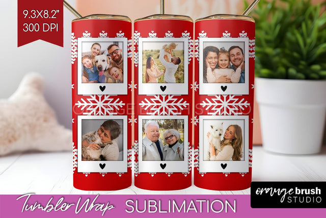 Christmas Photo Tumbler PNG - Nordic Picture Tumbler Wrap Sublimation OrangeBrushStudio 