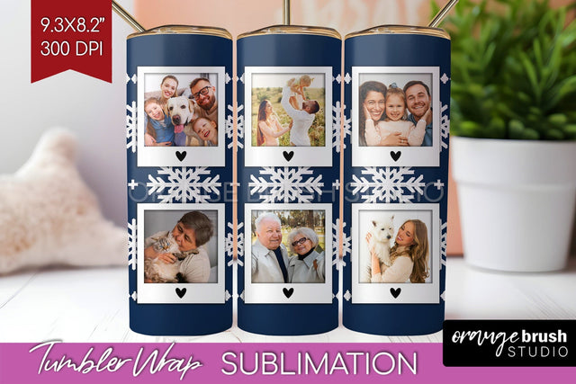 Christmas Photo Tumbler PNG - Nordic Picture Tumbler Wrap Sublimation OrangeBrushStudio 