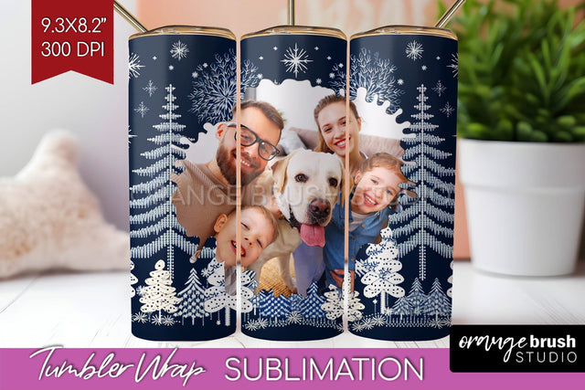 Christmas Photo Tumbler PNG - Nordic Picture Tumbler Wrap Sublimation OrangeBrushStudio 
