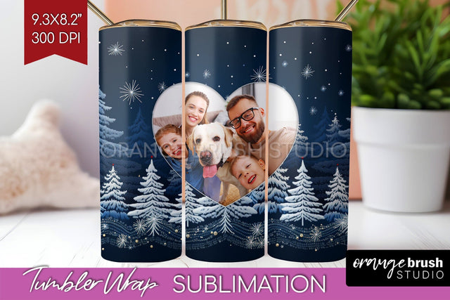 Christmas Photo Tumbler PNG - Nordic Picture Tumbler Wrap Sublimation OrangeBrushStudio 