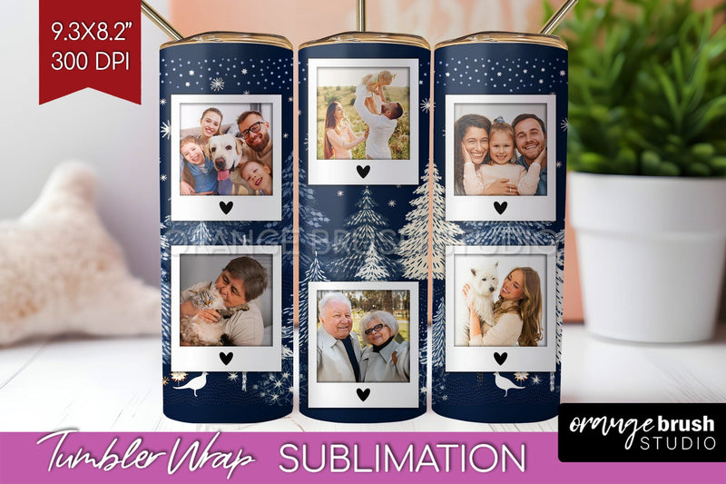Christmas Photo Tumbler PNG - Nordic Picture Tumbler Wrap Sublimation OrangeBrushStudio 