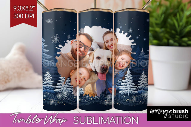 Christmas Photo Tumbler PNG - Nordic Picture Tumbler Wrap Sublimation OrangeBrushStudio 
