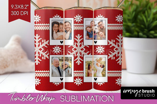 Christmas Photo Tumbler PNG - Nordic Picture Tumbler Wrap Sublimation OrangeBrushStudio 